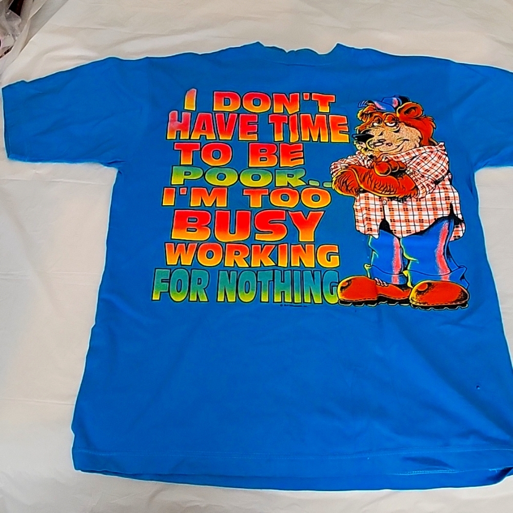 Sunsport T-shirt blue, with a unique graphic size medium